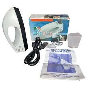 Euro Super‎ Steam Light Weight Travel Steam Iron Made Italy Box Instructions